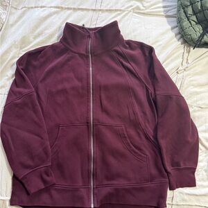 Scuba Oversized funnel-neck full zip